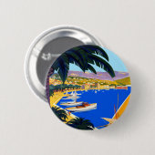 Cote D'Azur Travel Ronde Button 5,7 Cm (Voorkant /achterkant)