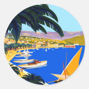  Cote D'Azur Travel Ronde Sticker