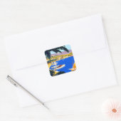  Cote D'Azur Travel Vierkante Sticker (Envelop)