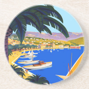  Cote D'Azur Travel Zandsteen Onderzetter