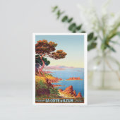 Côte d'Azur, uitzicht op de Franse kust Briefkaart (Staand voorkant)