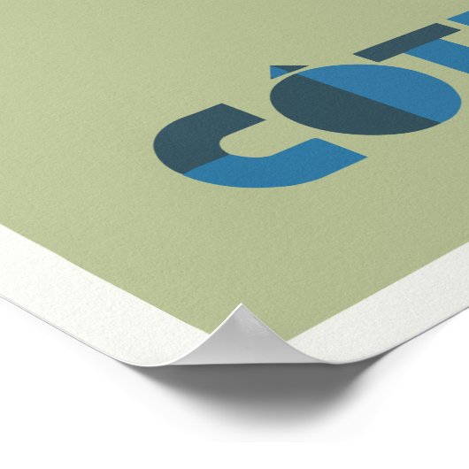 Cote D'azure France Vitage Poster (Hoek)