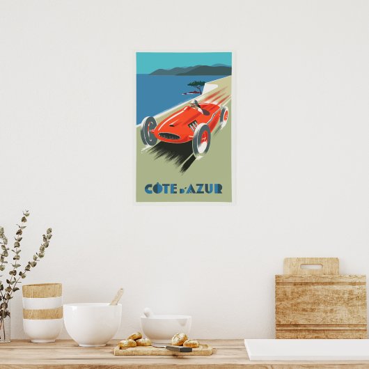Cote D'azure France Vitage Poster (Keuken)