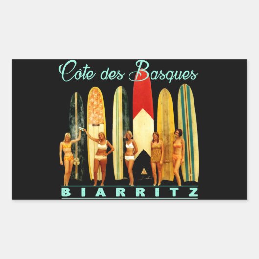 Côte des Basques Biarritz Rechthoekige Sticker (Voorkant)