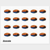 Côte des Basques Biarritz Vierkante Sticker (Vel)