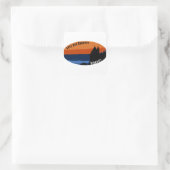Côte des Basques Biarritz Vierkante Sticker (Tas)