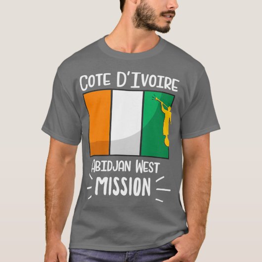 Cote DIvoire Abidjan West Mormon LDS Mission T-shirt (Voorkant)