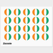 Cote d'Ivoire Fisheye Vlag Sticker (Vel)