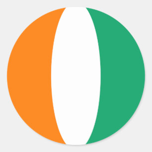 Cote d'Ivoire Fisheye Vlag Sticker