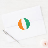 Cote d'Ivoire Fisheye Vlag Sticker (Envelop)