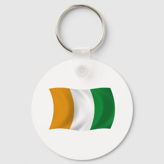 Cote d'Ivoire (Ivoorkust) Sleutelhanger met Vlag (Voorkant)