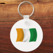 Cote d'Ivoire (Ivoorkust) Sleutelhanger met Vlag (Voorkant)