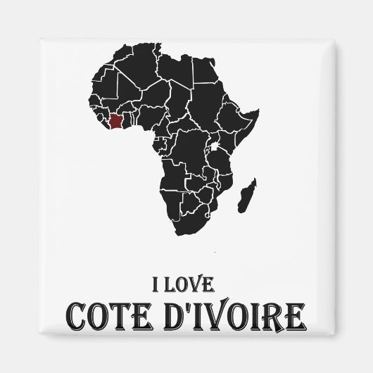 Cote D'ivoire Magneet (Voorkant)