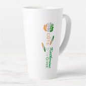 Côte D'Ivoire Roze Vlag Gepersonaliseerd Groot Latte Mok (Rechterhoek)