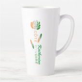 Côte D'Ivoire Roze Vlag Gepersonaliseerd Groot Latte Mok (Rechts)