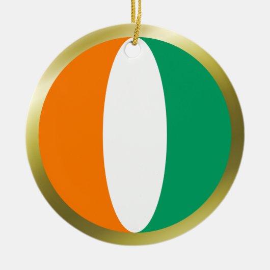 Cote d'Ivoire Vlag Ornament (Voorkant)