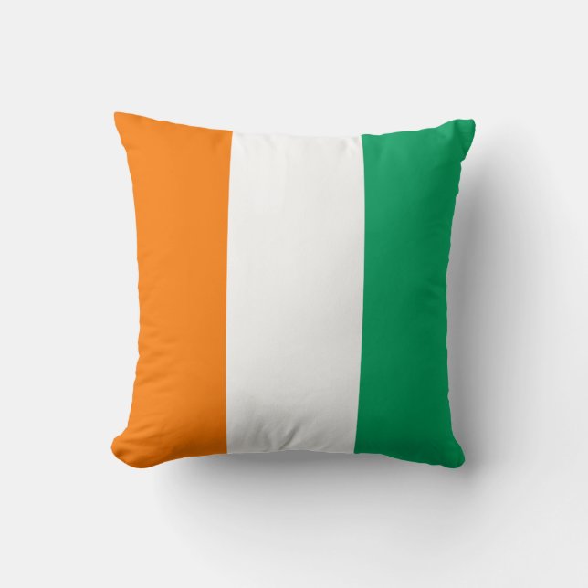 Cote D'Ivoire Vlag x Vlag Kussen (Voorkant)