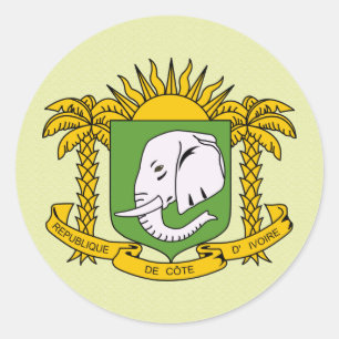 Cote Divoire wapenschild detail Ronde Sticker