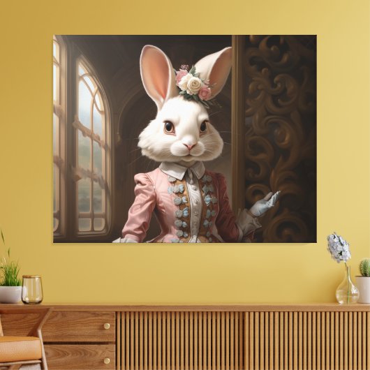 Cotillion Bunny Canvas Afdruk (Insitu (Woonkamer))