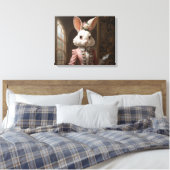 Cotillion Konijn Canvas Afdruk (Insitu (Slaapkamer))