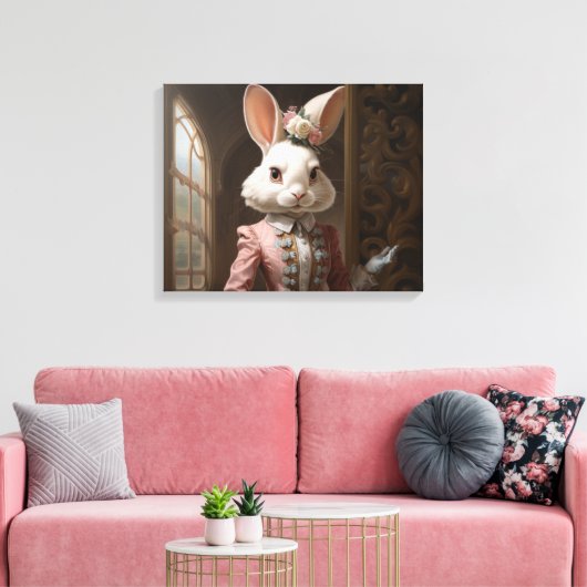 Cotillion Konijn Canvas Afdruk (Insitu (Woonkamer))