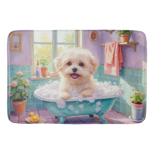 Coton de Tulear Bad Tijd Fluffy Badkamer Decor Badmat (Voorkant)