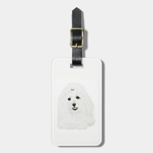 Coton de Tulear Bagagelabel (Voorkant verticaal)