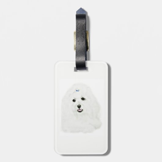 Coton de Tulear Bagagelabel (Achterkant verticaal)