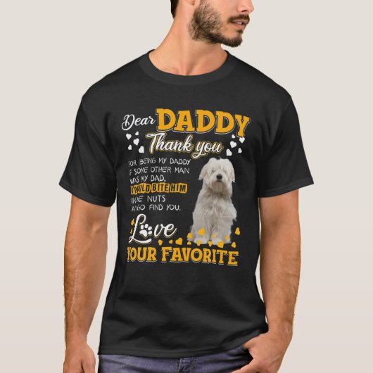 Coton De Tulear Beste papa Bedankt dat je mijn vad T-shirt (Voorkant)