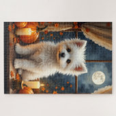 Coton de Tulear Cozy Gotische Halloween Kunst Legpuzzel (Horizontaal)