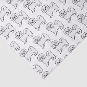 Coton de Tulear Cute Cartoon Dog Pattern Tissuepapier (Detail)