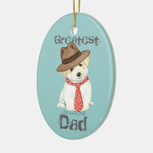 Coton de Tulear Dad Ceramic Ornament (Links)