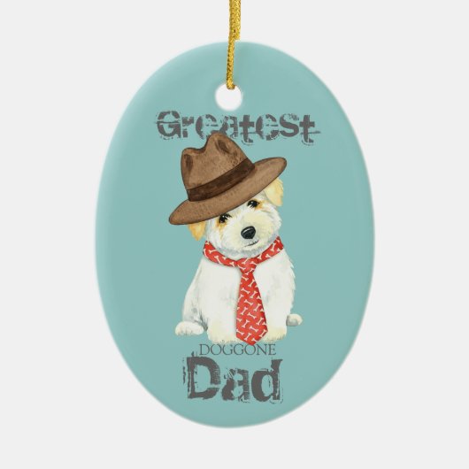 Coton de Tulear Dad Ceramic Ornament (Voorkant)