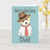 Coton de Tulear Dad Kaart (Gele Bloem)