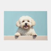 Coton de Tulear deurmat kunst (Voorkant)