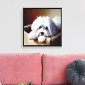 Coton de Tulear Dog Canvas Afdruk (Insitu (Woonkamer))