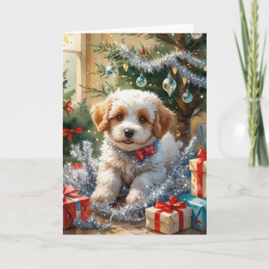 Coton De Tulear Dog Christmas Wenskaart Kaart (Voorkant)
