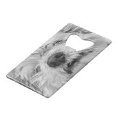 Coton de Tulear dog Creditkaart Flessenopener (Voorkant Gekanteld)