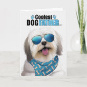 Coton de Tulear Dog Koolest Dad Vaderdag Feestdagen Kaart (Voorkant)