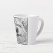 Coton de Tulear dog Latte Mok (Rechterhoek)