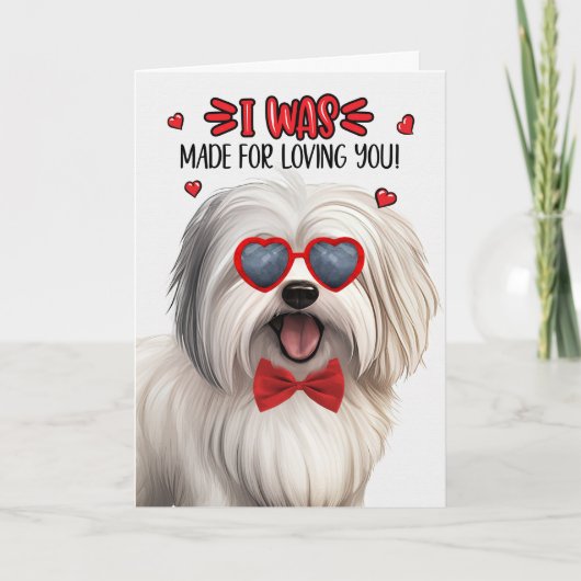 Coton de Tulear Dog Made for love you Valentijn Feestdagen Kaart (Voorkant)
