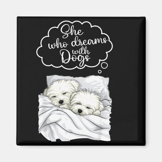 Coton De Tulear Dog Nightgown Pajama  Magneet (Voorkant)