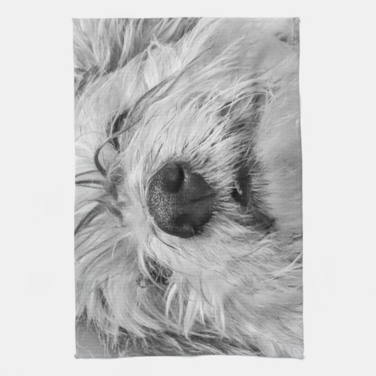 Coton de Tulear dog Theedoek (Verticaal)