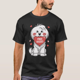 Coton de Tulear Dog Valentijnsdag Gratis Kusjes T-shirt