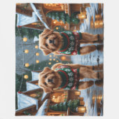 Coton De Tulear Dogs Christmas Snow Holiday Fleece Deken (Voorkant)