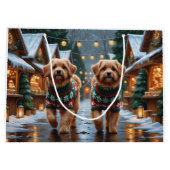 Coton De Tulear Dogs Christmas Snow Holiday Groot Cadeauzakje (Achterkant)