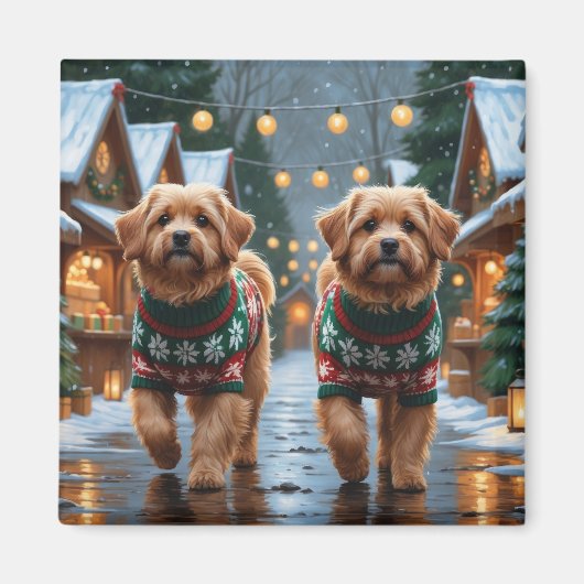 Coton De Tulear Dogs Christmas Snow Holiday Magneet (Voorkant)