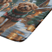 Coton De Tulear Dogs Christmas Snow Holiday Snijplank (Hoek)