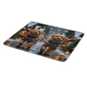 Coton De Tulear Dogs Christmas Snow Holiday Snijplank (Hoek)