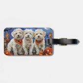 Coton De Tulear Halloween Spoken Bagagelabel (Achterkant horizontaal)
